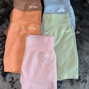 DFYNE Women's Athletic Shorts - Multi-Color Pack